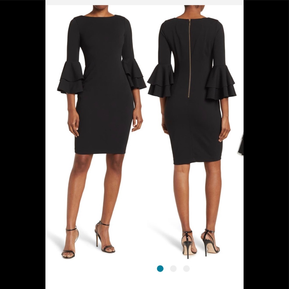 Calvin Klein Bell Sleeve sheath Dress